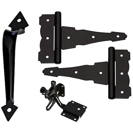 National Hardware National Hardware Black Steel Gate Hardware Kit 1 pk N343-467